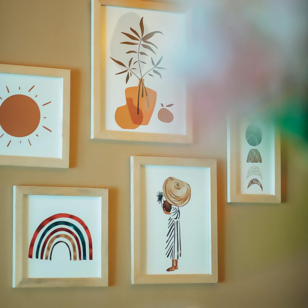 Schilderijen in de babykamer